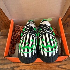 Strange Cvlt Krypt Creeper Jack OLantern Dre Beetle | Black‎ White Green Stripe